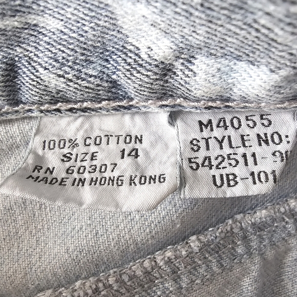 Vintage Sync by Union Bay Flower Pattern Denim Jeans 14 High Waist Faded Blue - Picture 5 of 6